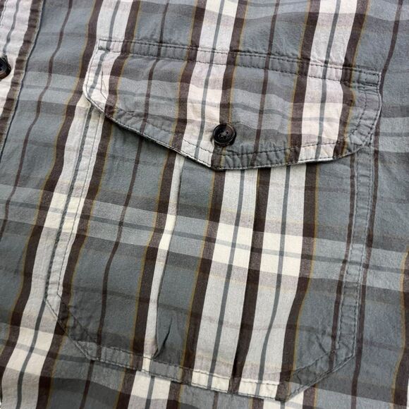 CC Filson Field Shirt Mens XXXL Gray Plaid Button Up Cotton Pocket Short Sleeve - Picture 3 of 9